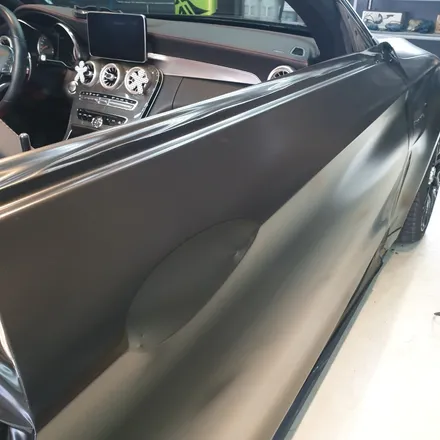 신형 C63AMG 접촉사고로 랩핑 재시공하다, 보험수리로 해결가능 / 하남 하산곡동