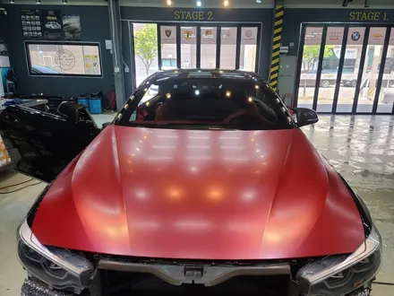 하남 자동차랩핑, BMW 4시리즈 컨버터블 샤틴뱀파이어레드로 풀시공! / 하남 하산곡동