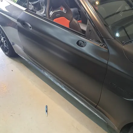 신형 C63AMG 접촉사고로 랩핑 재시공하다, 보험수리로 해결가능 / 하남 하산곡동