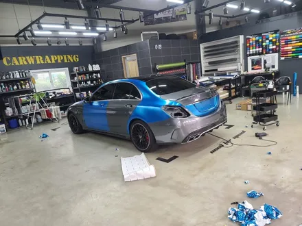 C63S AMG, 크롬샤틴블루 전체랩핑으로 이미지 변신! / 하남 하산곡동