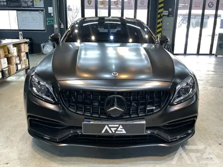 [경기광주] AMG C63S 전체랩핑 / 크롬죽이기 / 블랙무광 휠 도색 시공하러 니드포스피드 하남에 입고되어 변신!! / 하남 하산곡동