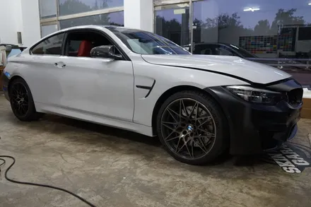 스킨게러지 + BMW M4전체랩핑 + M4전체랩핑 + M4랩핑 + 카본루프PPF + BMW 전체랩핑 + 에이버리그레이 + PPF + 카스킨 / 성남시 분당구 동원동