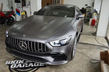 SKIN GARAGE + 벤츠AMG GT전체랩핑 + AMG GT43 전체랩핑 + 벤츠전체랩핑 + 수입차랩핑 + AMGGT랩핑 + AMGGT크롬죽이기 + 생활보호PPF / 성남시 분당구 동원동