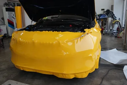 스킨게러지 + BMW 118전체랩핑 + F40전체랩핑 + BMW전체랩핑 + 수입차전체랩핑 + 자동차전체랩핑 + 에이저리다크엘로우 / 성남시 분당구 동원동