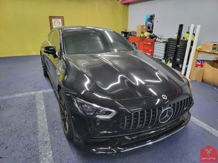 한 단계 UPGRADE! 부산랩핑 전문점 현스게러지 AMG GT 43 사틴 골드더스트 블랙 전체랩핑 & 63 컨버전 작업 소개 / 부산 강서구 명지동