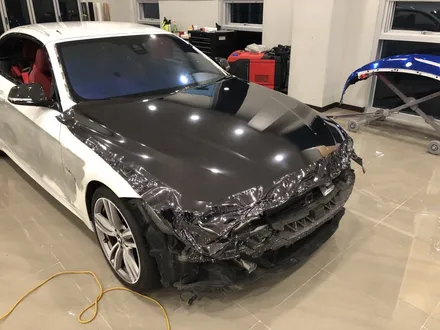 <부산랩핑,부산ppf>BMW 4시리즈 컨버터블 크롬전체랩핑&데칼 작업 / 부산 강서구 명지동