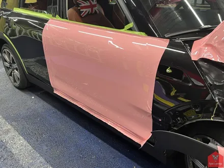 깜찍한 PINK MINI!!! 부산랩핑 전문샵 현스게러지 미니 클럽맨 쿠퍼 S 이노즈텍 체리블로썸 전체랩핑 시공 소개 / 부산 강서구 명지동