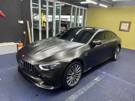 <부산랩핑,부산ppf,부산자동차랩핑>벤츠 AMG GT 사틴골드더스트블랙 전체랩핑 및 실내랩핑, 크롬죽이기, 라이트 필름 / 부산 강서구 명지동