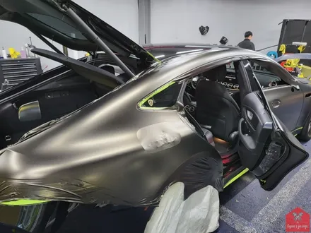 한 단계 UPGRADE! 부산랩핑 전문점 현스게러지 AMG GT 43 사틴 골드더스트 블랙 전체랩핑 & 63 컨버전 작업 소개 / 부산 강서구 명지동