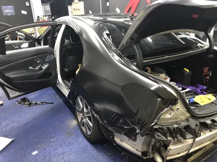 <부산랩핑,부산ppf,부산자동차랩핑>벤츠 s클래스 s65amg 사틴블랙 전체랩핑, 바디킷,라이트,휠,캘리퍼도색, 실내랩핑까지의 전체 튜닝작업 part.1 / 부산 강서구 명지동
