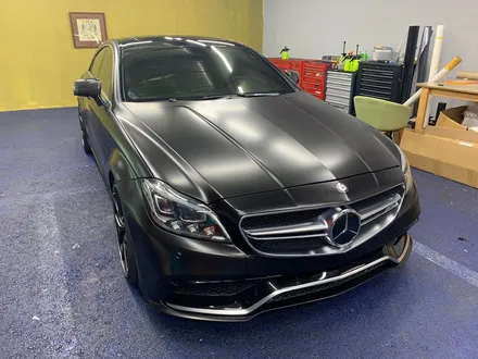 <부산랩핑,부산ppf,부산자동차랩핑>벤츠 CLS 63 AMG 사틴블랙 전체랩핑 / 부산 강서구 명지동