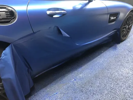 <부산랩핑,부산ppf,부산자동차랩핑>벤츠 AMG GT 사틴 메탈릭 다크블루 자동차 전체랩핑 / 부산 강서구 명지동