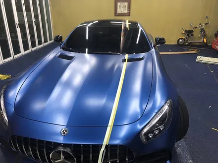 <부산랩핑,부산ppf,부산자동차랩핑>벤츠 AMG GT 사틴 메탈릭 다크블루 자동차 전체랩핑 / 부산 강서구 명지동