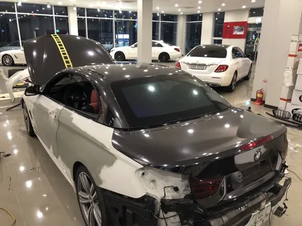<부산랩핑,부산ppf>BMW 4시리즈 컨버터블 크롬전체랩핑&데칼 작업 / 부산 강서구 명지동
