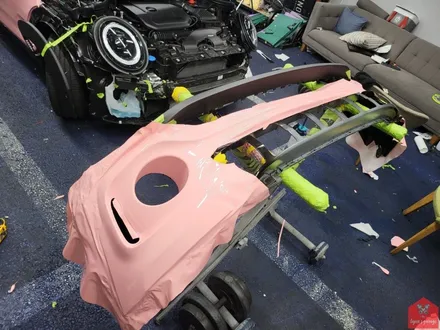 깜찍한 PINK MINI!!! 부산랩핑 전문샵 현스게러지 미니 클럽맨 쿠퍼 S 이노즈텍 체리블로썸 전체랩핑 시공 소개 / 부산 강서구 명지동