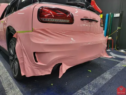 깜찍한 PINK MINI!!! 부산랩핑 전문샵 현스게러지 미니 클럽맨 쿠퍼 S 이노즈텍 체리블로썸 전체랩핑 시공 소개 / 부산 강서구 명지동