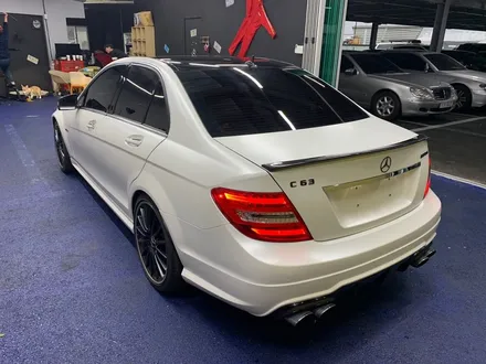 <부산랩핑,부산ppf,부산자동차랩핑>벤츠 C63 AMG w204 사틴 화이트펄 전체랩핑 / 부산 강서구 명지동