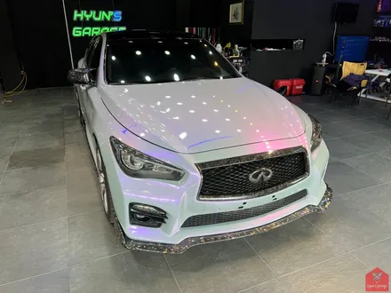 인피니티 Q50 비닐 프로그 그레이 퍼플 전체랩핑 시공 소개 / 부산 기장, 김해, 창원