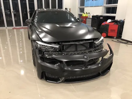 <부산랩핑,부산ppf,부산자동차랩핑>BMW M4 컴패티션 사틴블랙 전체랩핑 / 부산 강서구 명지동