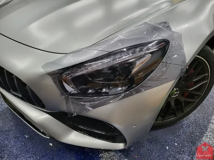 AMG의 화려한 변신! 부산자동차랩핑 전문점 현스게러지 벤츠 AMG GT 사틴 메탈릭 라이트 그레이 전체랩핑 시공 소개 / 부산 강서구 명지동
