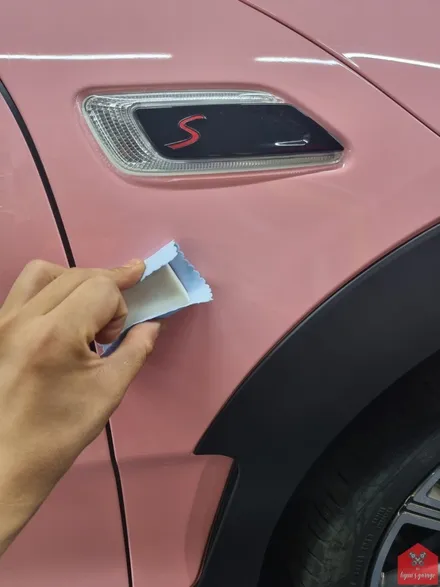 깜찍한 PINK MINI!!! 부산랩핑 전문샵 현스게러지 미니 클럽맨 쿠퍼 S 이노즈텍 체리블로썸 전체랩핑 시공 소개 / 부산 강서구 명지동