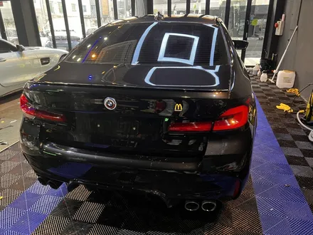 부산랩핑 전문샵 현스게러지 BMW M5 컴페티션 3M 사틴 블랙 전체랩핑 시공 소개 / 부산 강서구 명지동