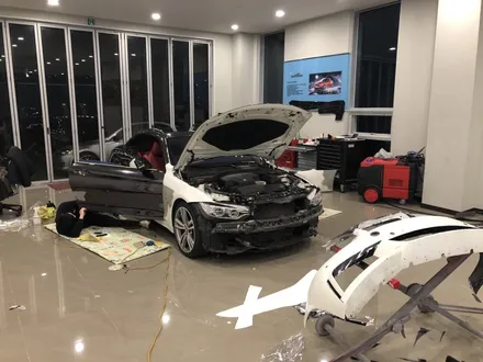 <부산랩핑,부산ppf>BMW 4시리즈 컨버터블 크롬전체랩핑&데칼 작업 / 부산 강서구 명지동