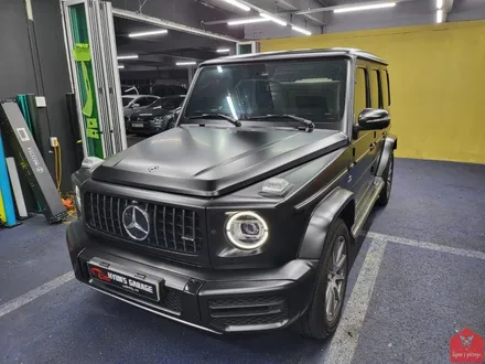 카리스마 올블랙!!! 부산랩핑 전문샵 현스게러지 벤츠 G63 AMG 지바겐 사틴블랙 전체랩핑 시공 소개 / 부산 강서구 명지동