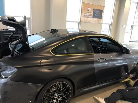 <부산랩핑,부산ppf,부산자동차랩핑>BMW M4 컴패티션 사틴블랙 전체랩핑 / 부산 강서구 명지동
