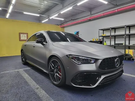 작지만 무시무시한 그 녀석!!! 부산랩핑 전문샵 현스게러지 벤츠 CLA 45S AMG 매트 다크 그레이 전체랩핑 시공 소개 / 부산 강서구 명지동