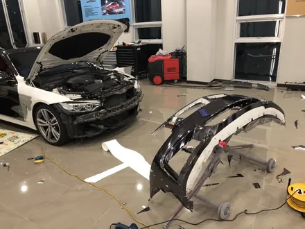 <부산랩핑,부산ppf>BMW 4시리즈 컨버터블 크롬전체랩핑&데칼 작업 / 부산 강서구 명지동