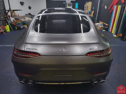 AMG의 카리스마!!! 부산랩핑 전문샵 현스게러지 AMG GT 43 4도어 사틴 다크 그레이 전체랩핑 시공 소개 / 부산 강서구 명지동