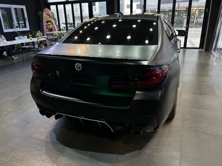 부산랩핑 전문샵 현스게러지 BMW M5 컴페티션 3M 사틴 블랙 전체랩핑 시공 소개 / 부산 강서구 명지동