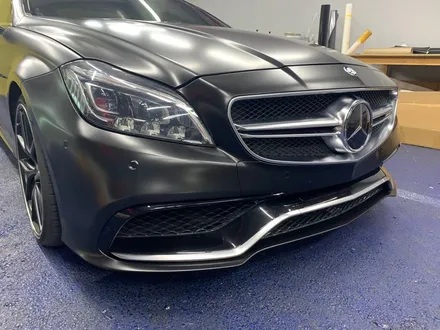 <부산랩핑,부산ppf,부산자동차랩핑>벤츠 CLS 63 AMG 사틴블랙 전체랩핑 / 부산 강서구 명지동