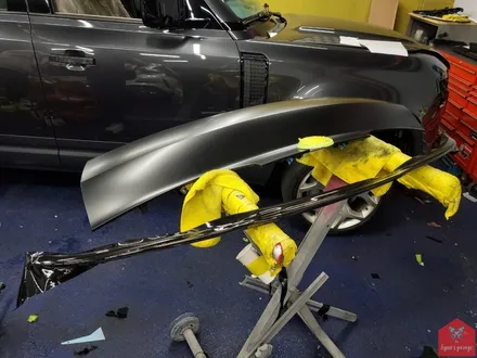 다크 포스 끝판왕! 부산랩핑 전문점 현스게러지 BMW X6 사틴블랙 전체랩핑(+크롬죽이기) 시공 소개 / 부산 강서구 명지동