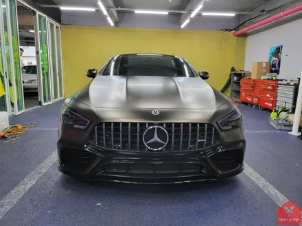 한 단계 UPGRADE! 부산랩핑 전문점 현스게러지 AMG GT 43 사틴 골드더스트 블랙 전체랩핑 & 63 컨버전 작업 소개 / 부산 강서구 명지동