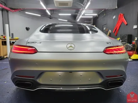 AMG의 화려한 변신! 부산자동차랩핑 전문점 현스게러지 벤츠 AMG GT 사틴 메탈릭 라이트 그레이 전체랩핑 시공 소개 / 부산 강서구 명지동