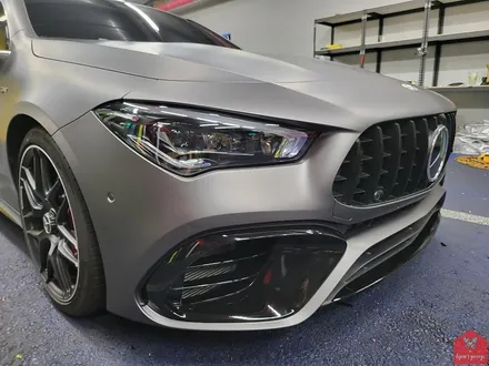 작지만 무시무시한 그 녀석!!! 부산랩핑 전문샵 현스게러지 벤츠 CLA 45S AMG 매트 다크 그레이 전체랩핑 시공 소개 / 부산 강서구 명지동