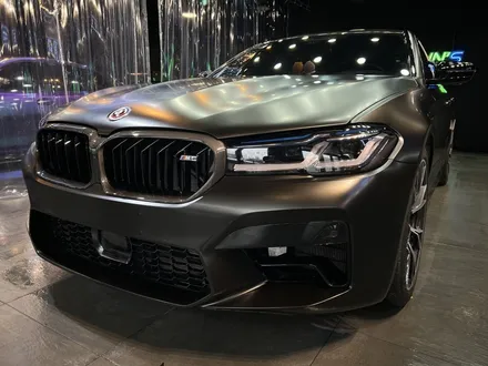 부산랩핑 전문샵 현스게러지 BMW M5 컴페티션 3M 사틴 블랙 전체랩핑 시공 소개 / 부산 강서구 명지동