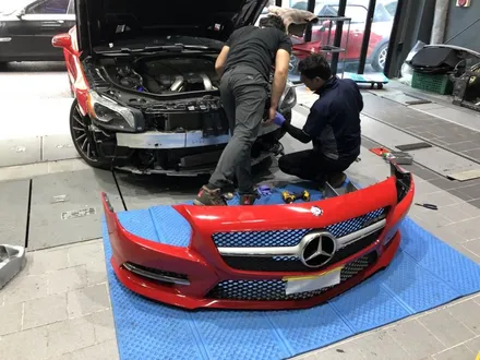 <부산랩핑,부산ppf,부산자동차랩핑>BENZ SL 클래스 에이버리 카마인레드 전체랩핑 / 부산 강서구 명지동