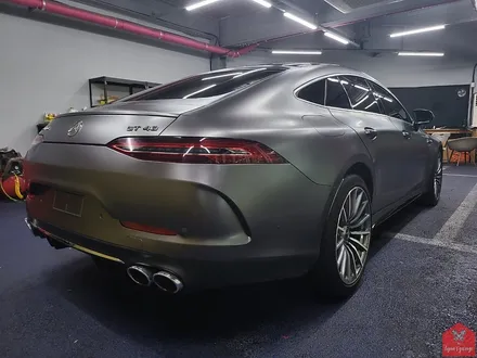 AMG의 카리스마!!! 부산랩핑 전문샵 현스게러지 AMG GT 43 4도어 사틴 다크 그레이 전체랩핑 시공 소개 / 부산 강서구 명지동