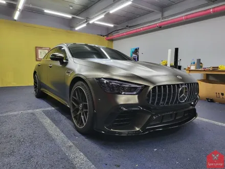한 단계 UPGRADE! 부산랩핑 전문점 현스게러지 AMG GT 43 사틴 골드더스트 블랙 전체랩핑 & 63 컨버전 작업 소개 / 부산 강서구 명지동