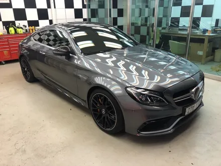 <부산랩핑,부산ppf,부산자동차랩핑>벤츠 C63s amg 쿠페 ppf 생활보호 및 루프스킨, 스모그라이트필름 / 부산 강서구 명지동