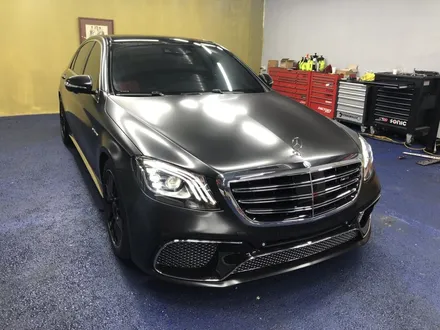 <부산랩핑,부산ppf,부산자동차랩핑>벤츠 s클래스 s65amg 사틴블랙 전체랩핑, 바디킷,라이트,휠,캘리퍼도색, 실내랩핑까지의 전체 튜닝작업 part.1 / 부산 강서구 명지동