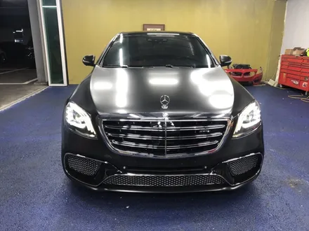 <부산랩핑,부산ppf,부산자동차랩핑>벤츠 s클래스 s65amg 사틴블랙 전체랩핑, 바디킷,라이트,휠,캘리퍼도색, 실내랩핑까지의 전체 튜닝작업 part.1 / 부산 강서구 명지동