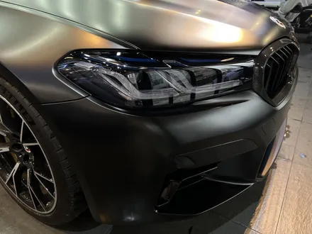 부산랩핑 전문샵 현스게러지 BMW M5 컴페티션 3M 사틴 블랙 전체랩핑 시공 소개 / 부산 강서구 명지동