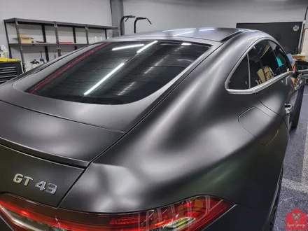 다크 포스 AMG!!! 부산랩핑 전문샵 현스게러지 벤츠 AMG GT 43 4도어 사틴블랙 전체랩핑 시공 소개 / 부산 강서구 명지동