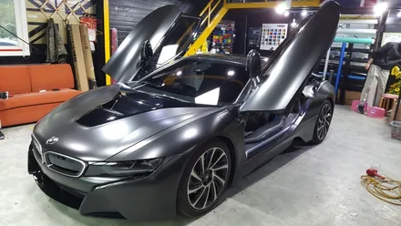 <부산랩핑,부산ppf> BMW i8 사틴블랙 전체랩핑 / 부산 강서구 명지동
