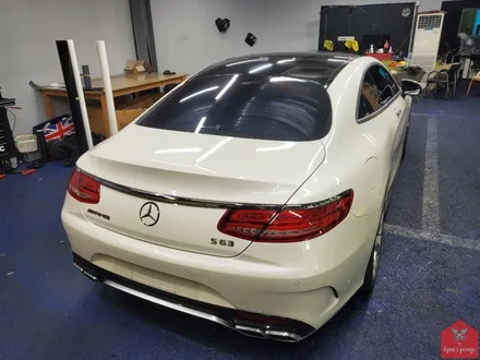 공포의 AMG!!! 부산랩핑 전문점 현스게러지 벤츠 S63 AMG 쿠페 사틴 블랙 전체랩핑 + 크롬 죽이기 시공 소개 / 부산 강서구 명지동