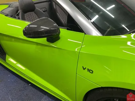 부산랩핑 전문점 현스게러지 아우디 R8 V10 스파이더 글로스 라이트 그린 전체랩핑 시공 소개 / 부산 강서구 명지동